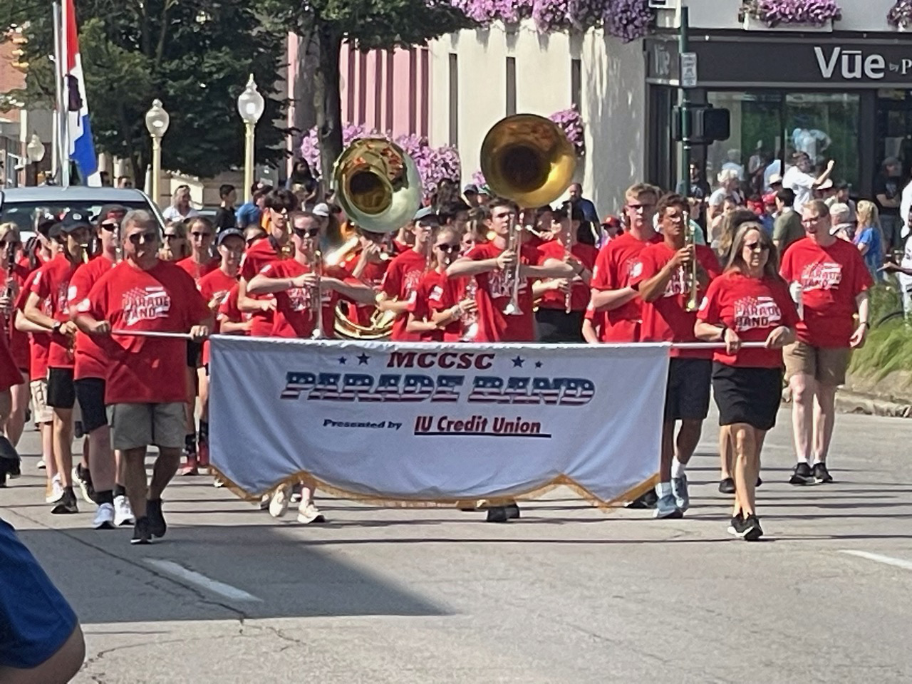 Photo of MCCSC Band in 4th of July Parade