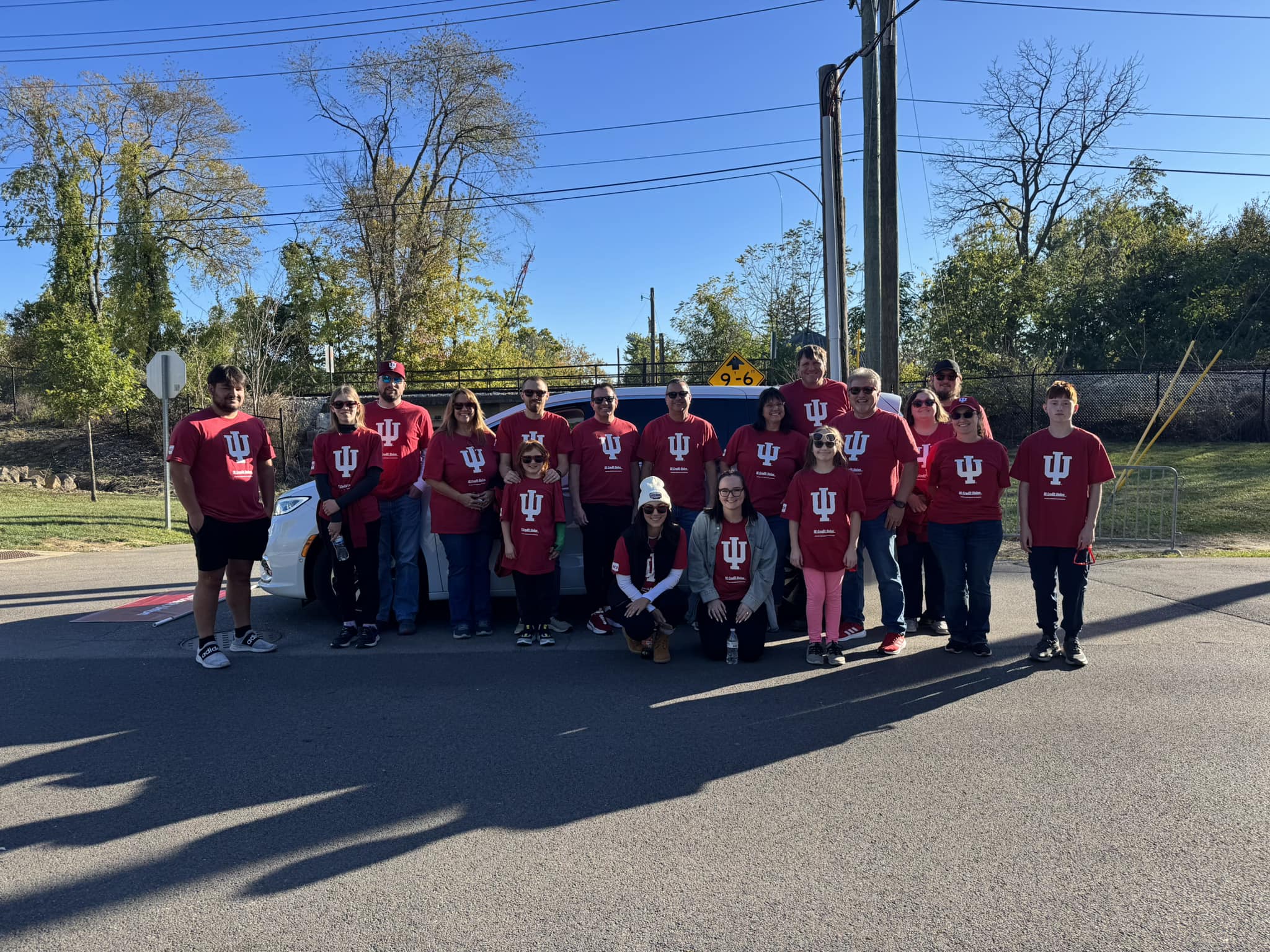 Photo of IUCU employees at the 2024 IU Homecoming Parade