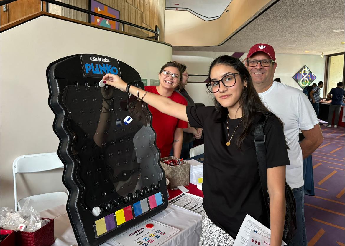 Photo of IUCU's booth at IU Hoosierfest 2024