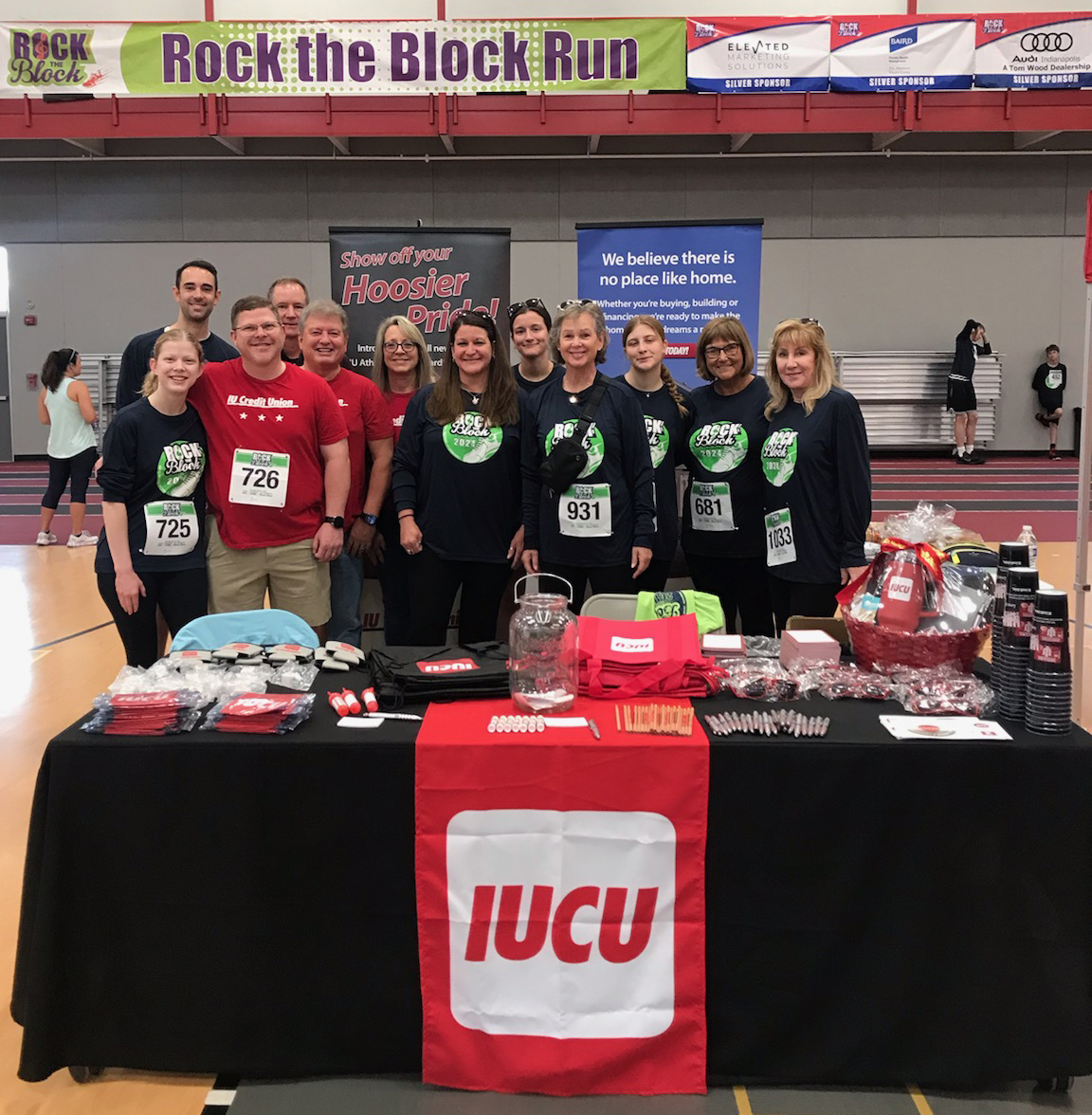 Photo of IU Credit Union's table at Rock the Block