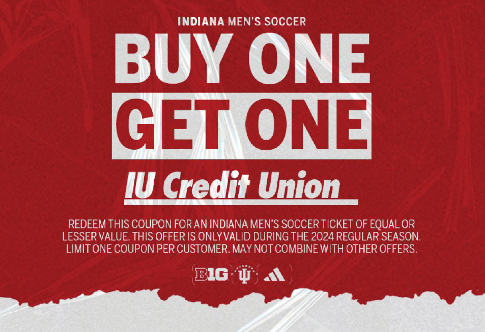 Image of IU Men's Soccer BOGO Coupon