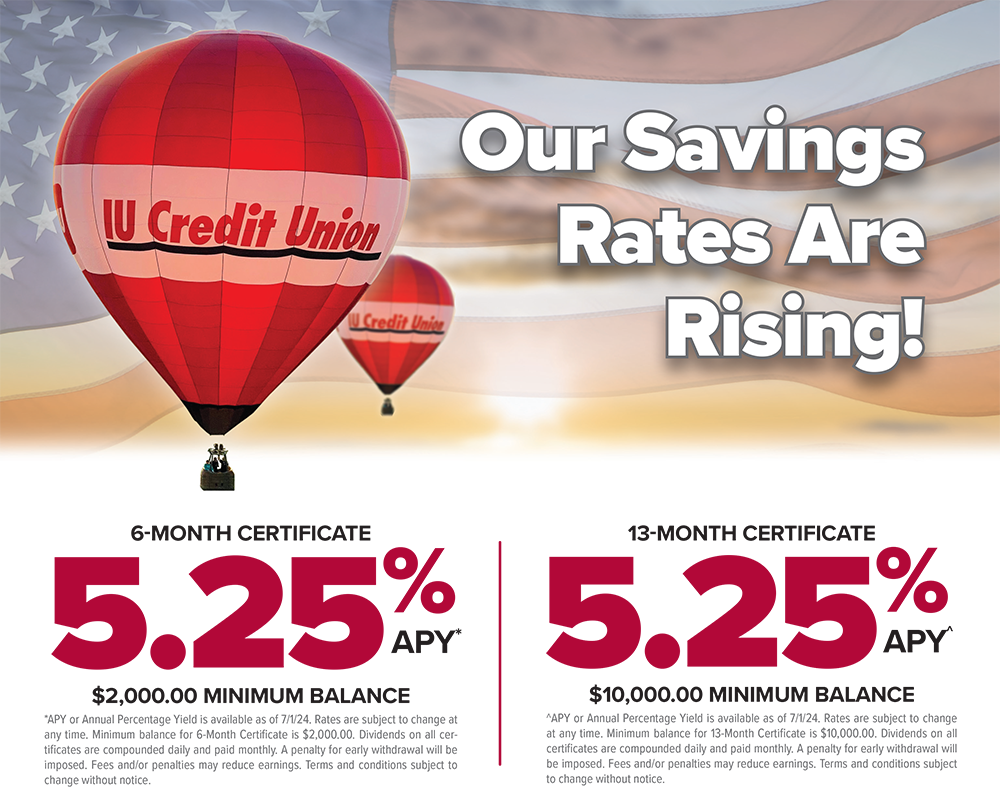 Image of advertisement for savings rates