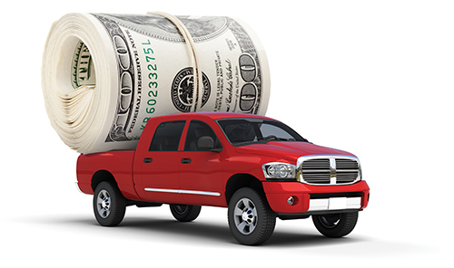 Truck hauling money