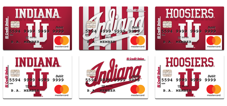 IU Credit Union IU Athletics Master Card Debit Cards