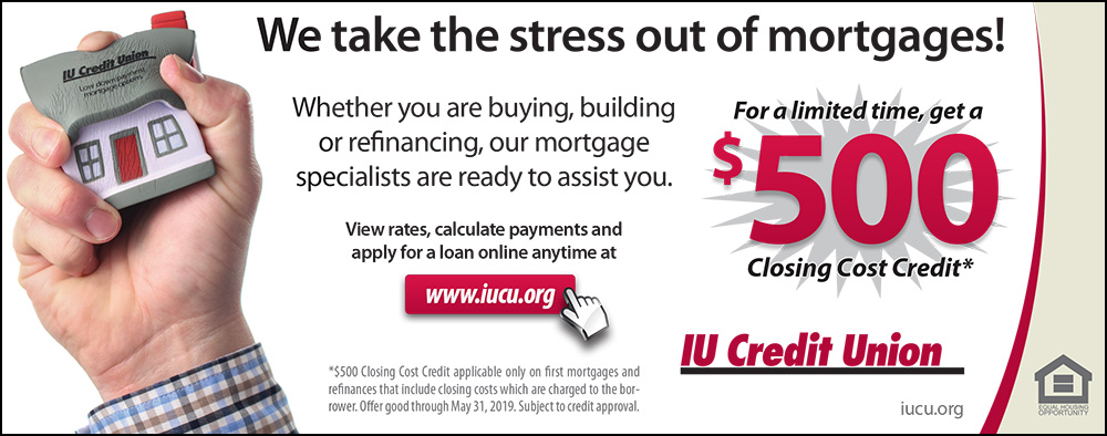 IU Credit Union $500 Closing Cost Credit Advertisement