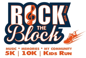 Image of logo for Rock the Block event